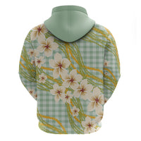 Liko Kukui Hawai'i Palaka Plumeria Hoodie Puakenikeni and Maile Lei LT9 - Polynesian Pride