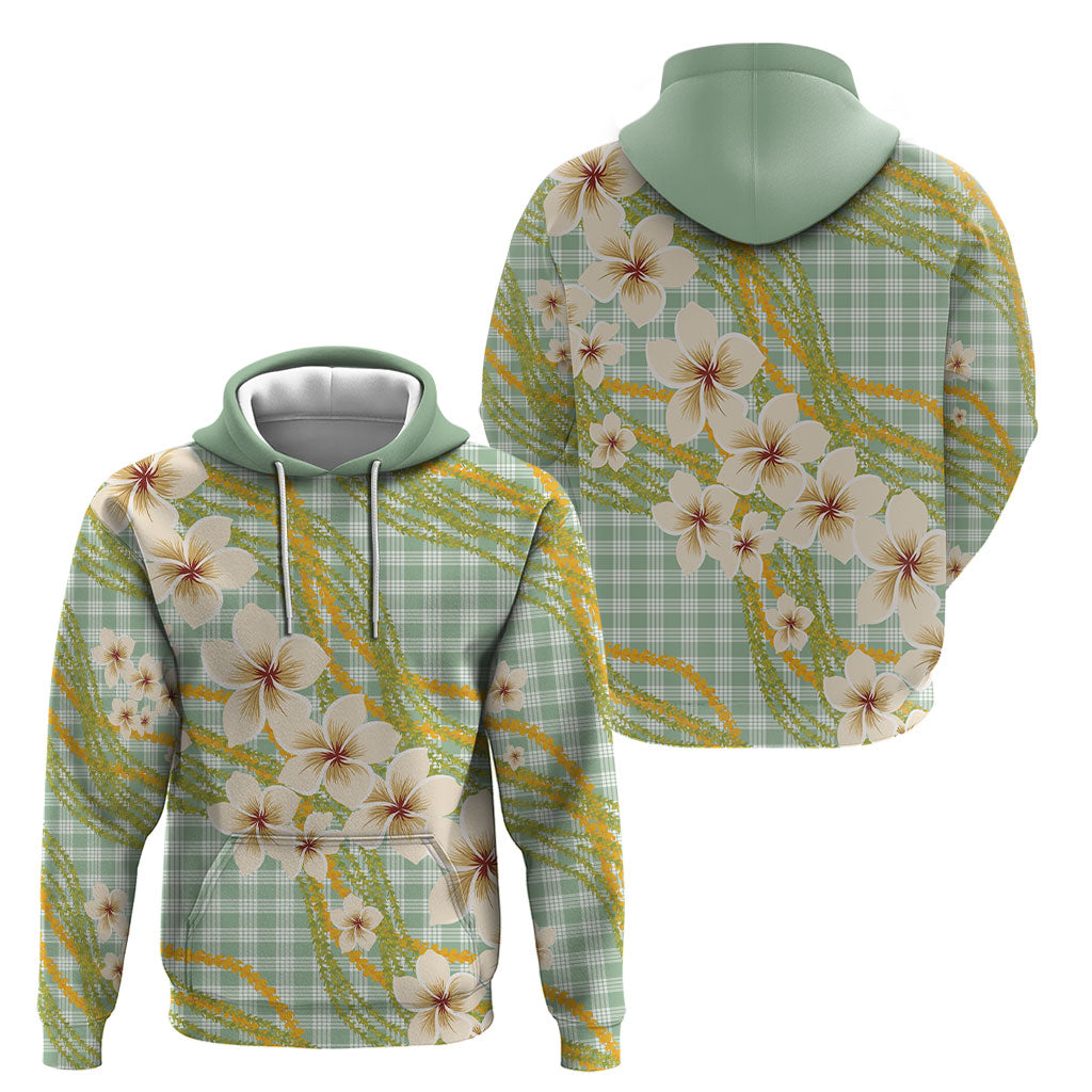 Liko Kukui Hawai'i Palaka Plumeria Hoodie Puakenikeni and Maile Lei LT9 - Polynesian Pride