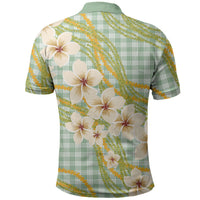 Liko Kukui Hawai'i Palaka Plumeria Polo Shirt Puakenikeni and Maile Lei