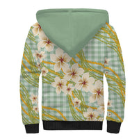Liko Kukui Hawai'i Palaka Plumeria Sherpa Hoodie Puakenikeni and Maile Lei LT9 - Polynesian Pride