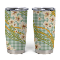 Liko Kukui Hawai'i Palaka Plumeria Tumbler Cup Puakenikeni and Maile Lei