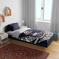 Custom Samoa Rugby Pacific Bedding Set Samoan Warrior Tribal Pattern