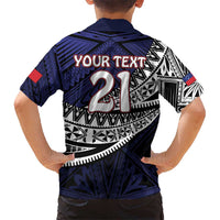 Custom Samoa Rugby Pacific Hawaiian Shirt Samoan Warrior Tribal Pattern