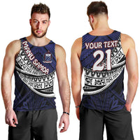 Custom Samoa Rugby Pacific Men Tank Top Samoan Warrior Tribal Pattern