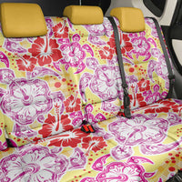 Palaka with Honu and Hibiscus Back Car Seat Cover Hawaiian Heritage Spirit - Polynesian Pride