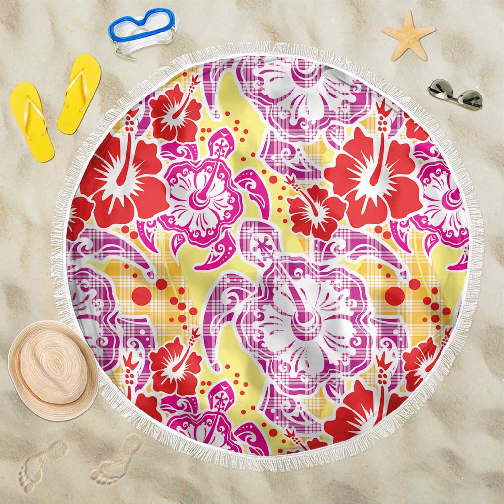 Palaka with Honu and Hibiscus Beach Blanket Hawaiian Heritage Spirit - Polynesian Pride