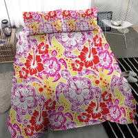 Palaka with Honu and Hibiscus Bedding Set Hawaiian Heritage Spirit - Polynesian Pride