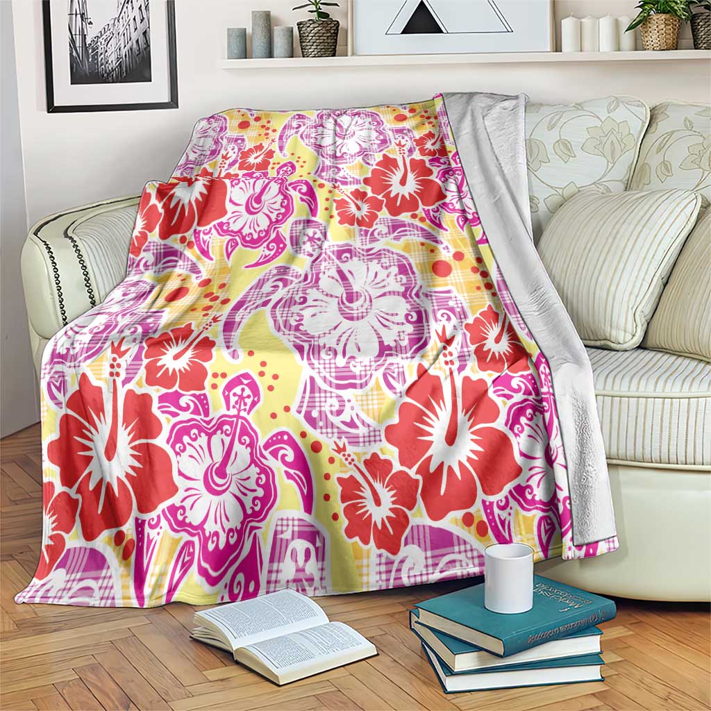 Palaka with Honu and Hibiscus Blanket Hawaiian Heritage Spirit - Polynesian Pride