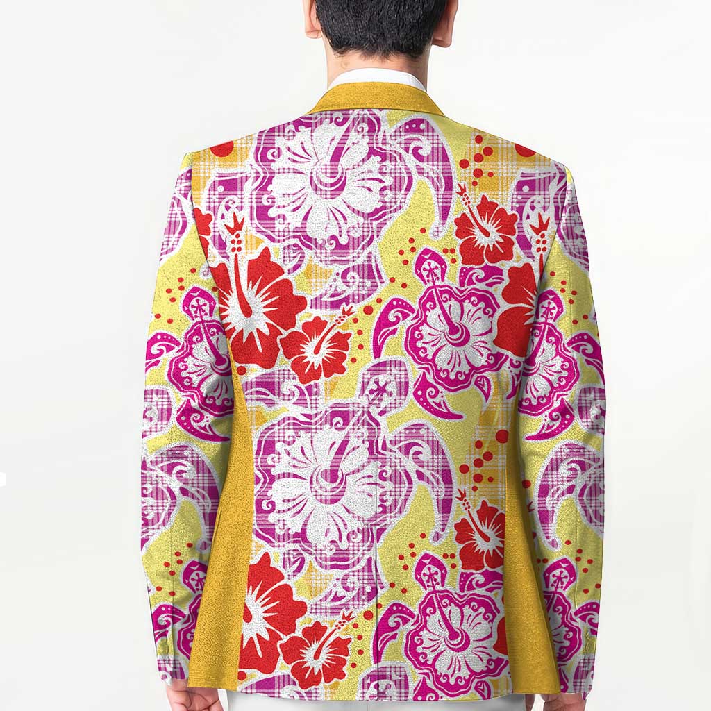 Palaka with Honu and Hibiscus Blazer Hawaiian Heritage Spirit - Polynesian Pride
