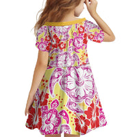 Palaka with Honu and Hibiscus Family Matching Off Shoulder Maxi Dress and Hawaiian Shirt Hawaiian Heritage Spirit - Polynesian Pride