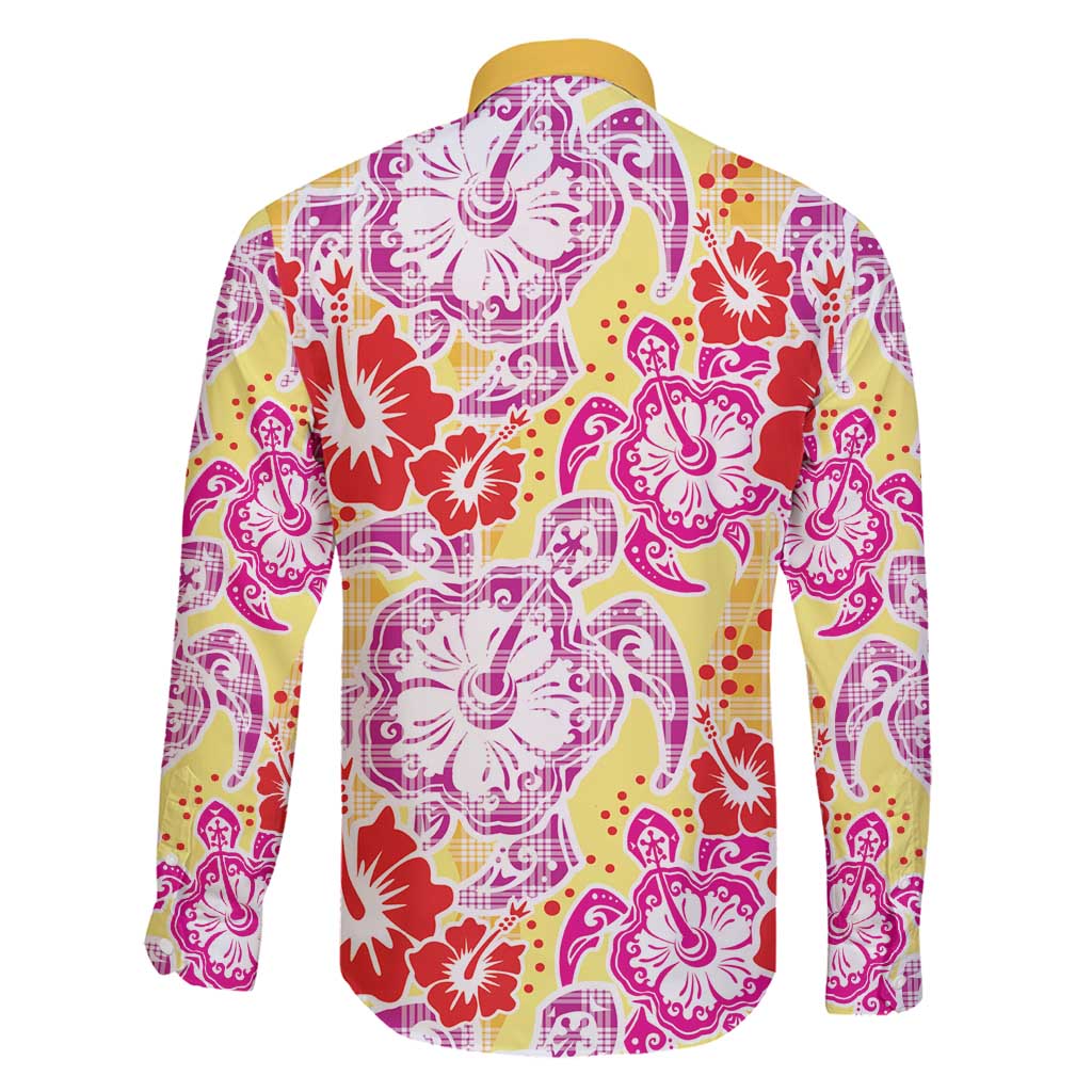 Palaka with Honu and Hibiscus Family Matching Puletasi and Hawaiian Shirt Hawaiian Heritage Spirit - Polynesian Pride