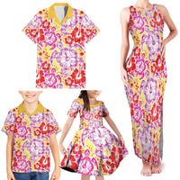 Palaka with Honu and Hibiscus Family Matching Tank Maxi Dress and Hawaiian Shirt Hawaiian Heritage Spirit - Polynesian Pride