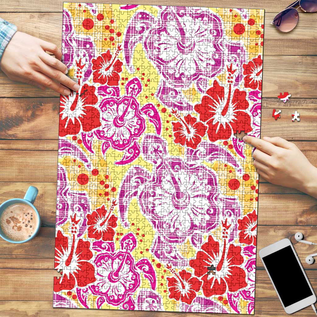 Palaka with Honu and Hibiscus Puzzle Hawaiian Heritage Spirit - Polynesian Pride