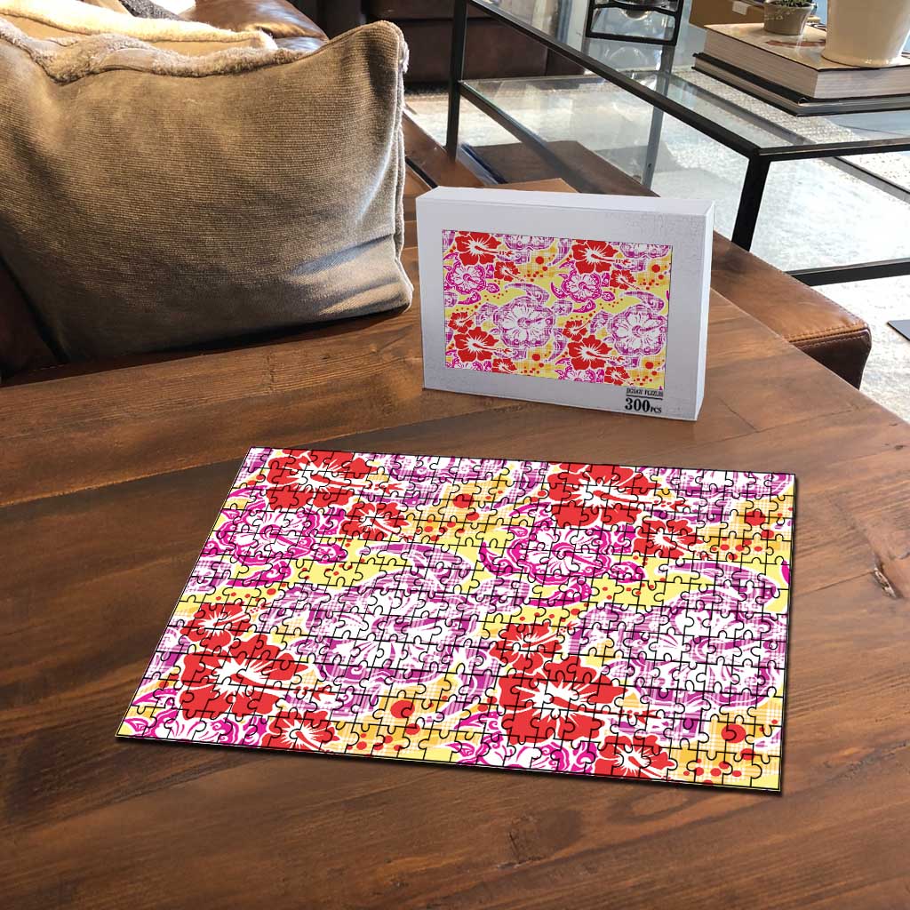 Palaka with Honu and Hibiscus Puzzle Hawaiian Heritage Spirit - Polynesian Pride
