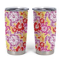 Palaka with Honu and Hibiscus Tumbler Cup Hawaiian Heritage Spirit - Polynesian Pride