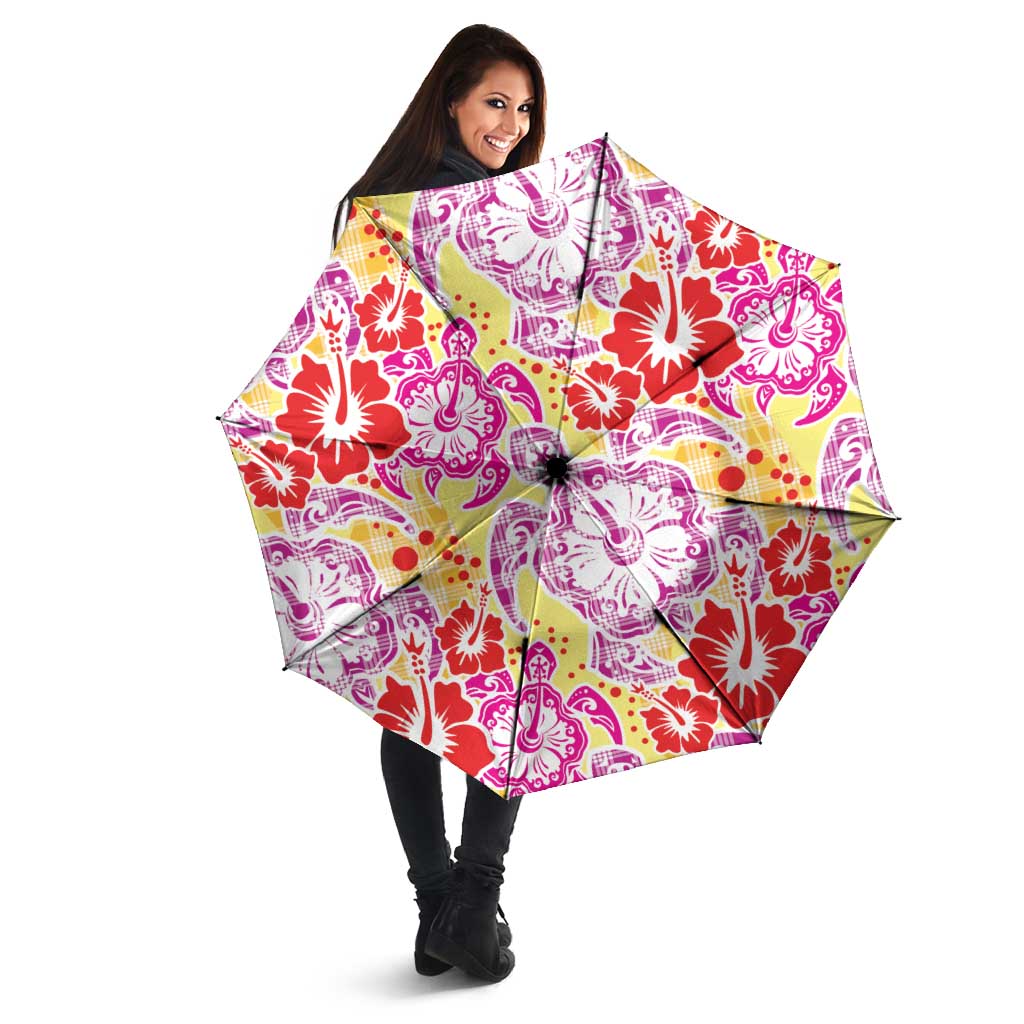 Palaka with Honu and Hibiscus Umbrella Hawaiian Heritage Spirit - Polynesian Pride