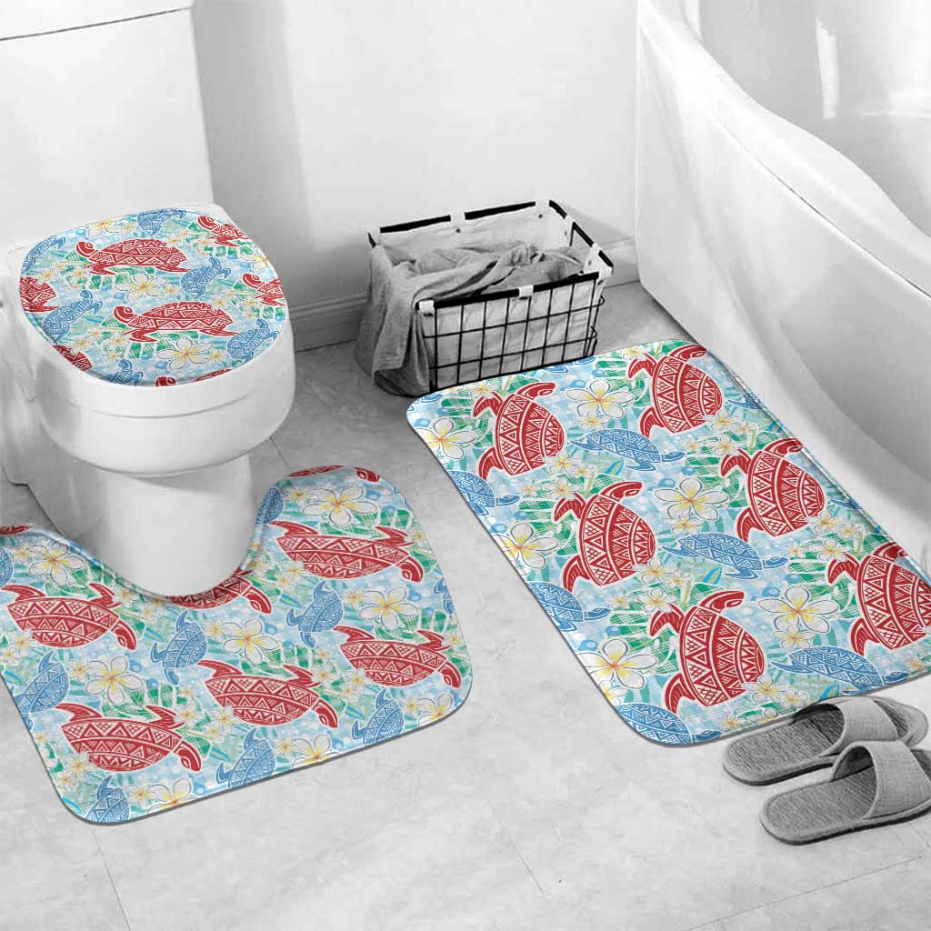 Palaka with Honu and Plumeria Bathroom Set Hawaiian Heritage Spirit - Polynesian Pride