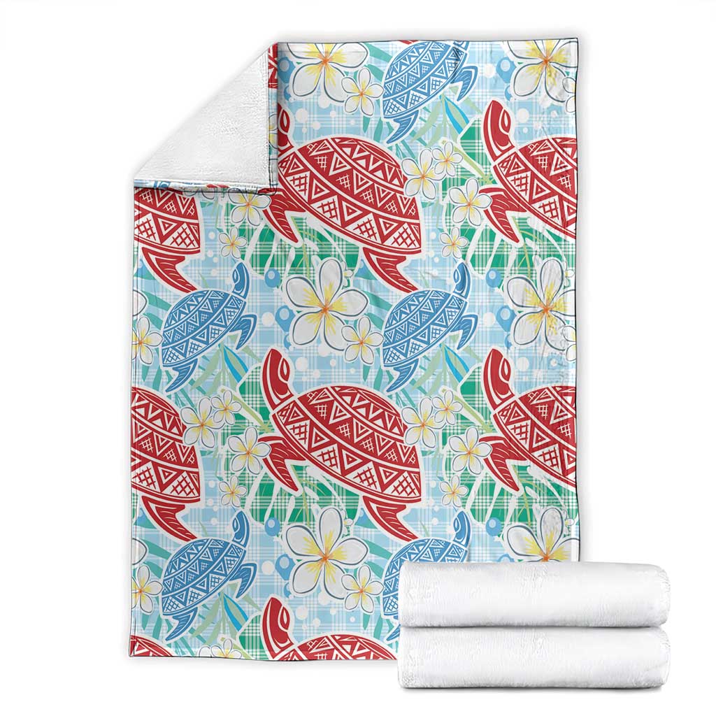 Palaka with Honu and Plumeria Blanket Hawaiian Heritage Spirit - Polynesian Pride