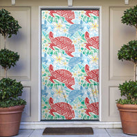 Palaka with Honu and Plumeria Door Cover Hawaiian Heritage Spirit - Polynesian Pride