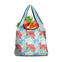 Palaka with Honu and Plumeria Grocery Bag Hawaiian Heritage Spirit - Polynesian Pride