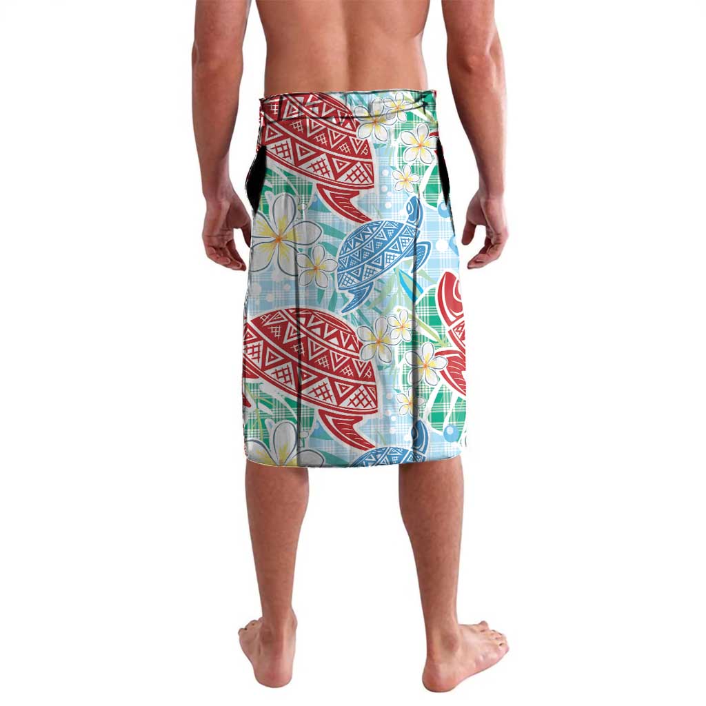 Palaka with Honu and Plumeria Lavalava Hawaiian Heritage Spirit - Polynesian Pride