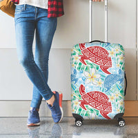 Palaka with Honu and Plumeria Luggage Cover Hawaiian Heritage Spirit - Polynesian Pride