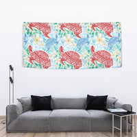 Palaka with Honu and Plumeria Tapestry Hawaiian Heritage Spirit - Polynesian Pride