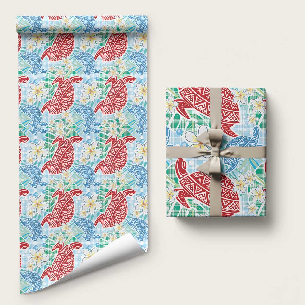 Palaka with Honu and Plumeria Wrapping Paper Hawaiian Heritage Spirit - Polynesian Pride