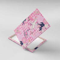 Pink Palaka Crane and Flowers Canvas Wall Art Japan Heritage Spirit - Polynesian Pride