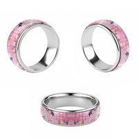 Pink Palaka Crane and Flowers Classic Ring Japan Heritage Spirit - Polynesian Pride