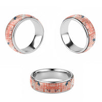 Red Palaka Crane and Flowers Classic Ring Japan Heritage Spirit - Polynesian Pride