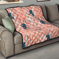 Red Palaka Crane and Flowers Quilt Japan Heritage Spirit - Polynesian Pride