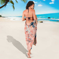Red Palaka Crane and Flowers Sarong Japan Heritage Spirit - Polynesian Pride