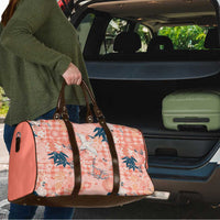 Red Palaka Crane and Flowers Travel Bag Japan Heritage Spirit - Polynesian Pride