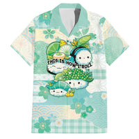 Personalized Japanese Kawaii Sushi Family Matching Short Sleeve Bodycon Dress and Hawaiian Shirt Green Wagara Palaka This Is How I Roll