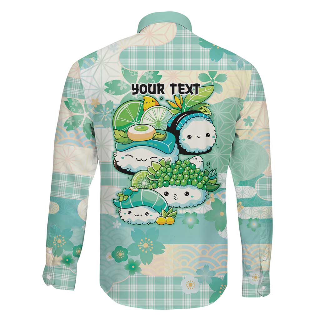 Personalized Japanese Kawaii Sushi Family Matching Summer Maxi Dress and Hawaiian Shirt Green Wagara Palaka This Is How I Roll