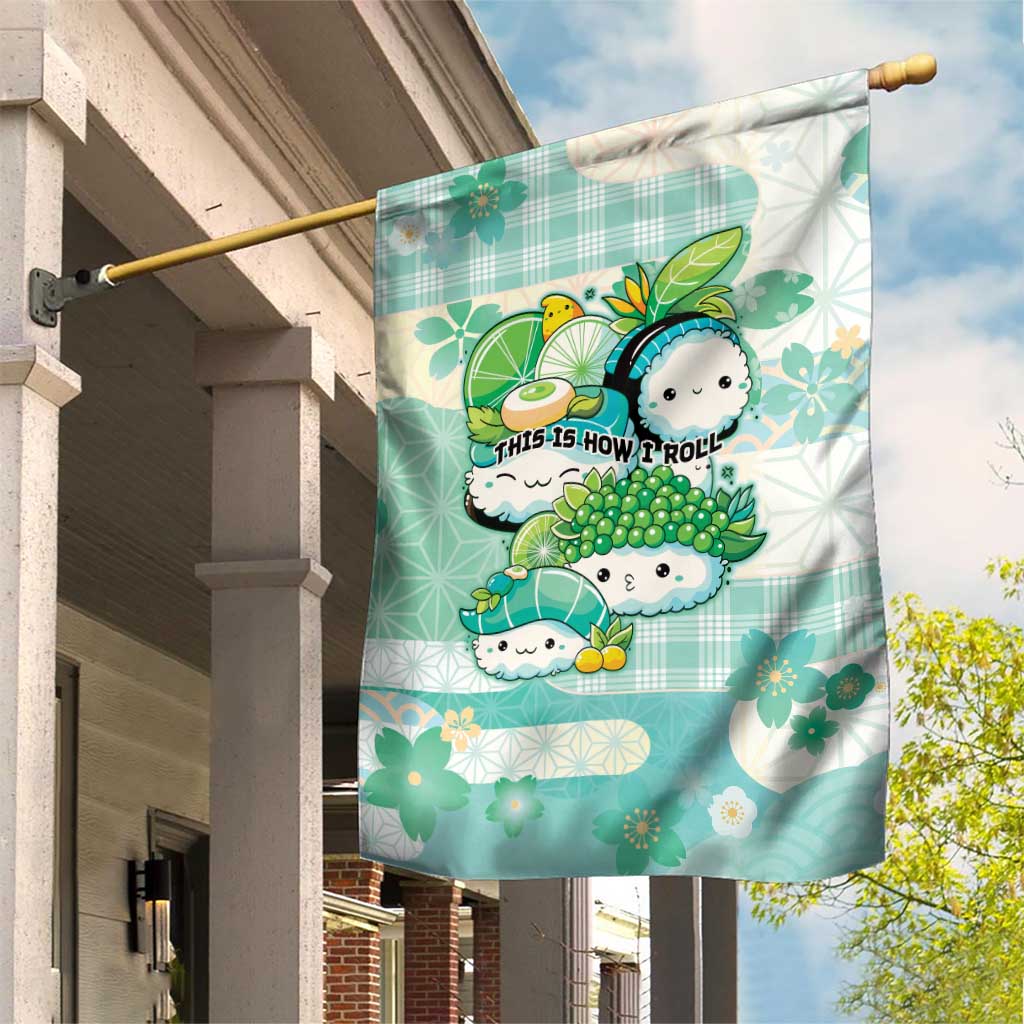 Japanese Kawaii Sushi Garden Flag Green Wagara Palaka This Is How I Roll