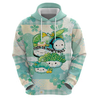 Personalized Japanese Kawaii Sushi Hoodie Green Wagara Palaka This Is How I Roll LT9 - Polynesian Pride