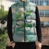 Personalized Japanese Kawaii Sushi Sleeveless Puffer Jacket Green Wagara Palaka This Is How I Roll