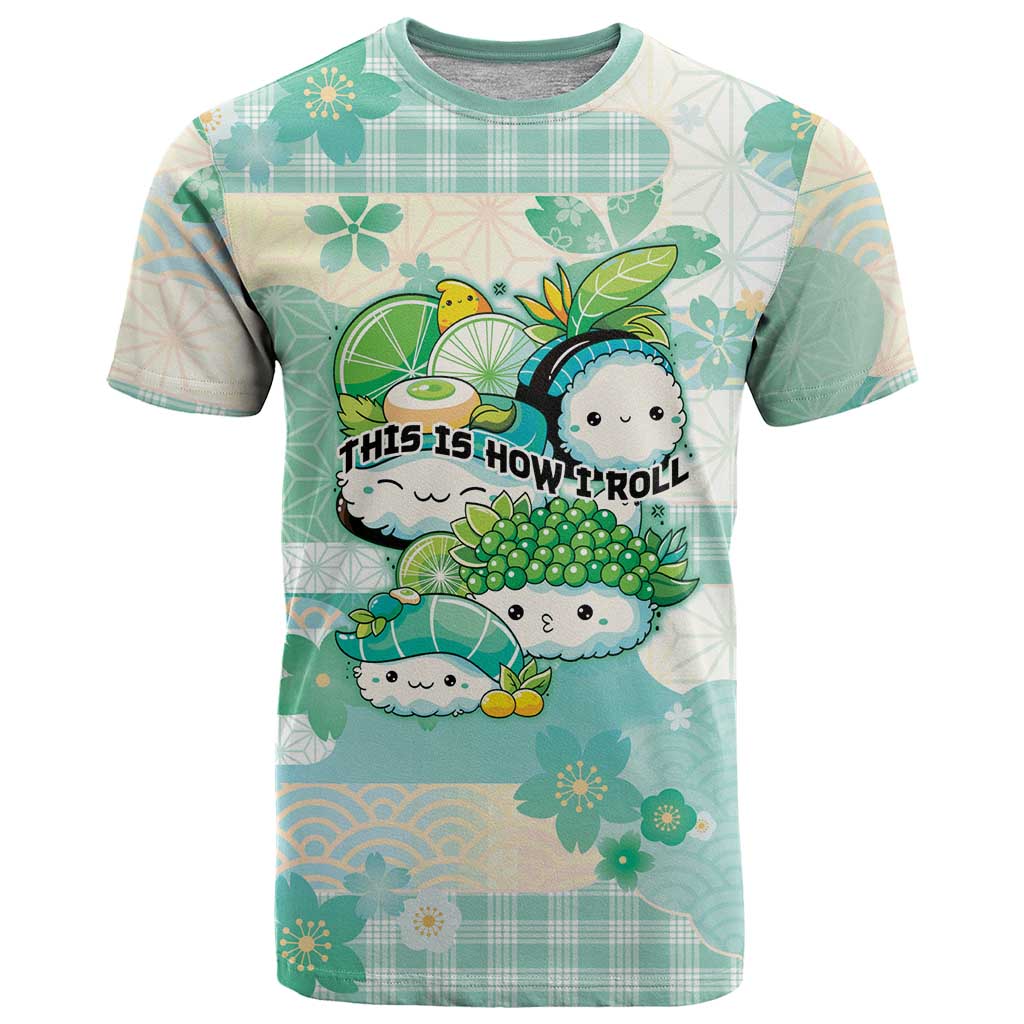 Personalized Japanese Kawaii Sushi T Shirt Green Wagara Palaka This Is How I Roll