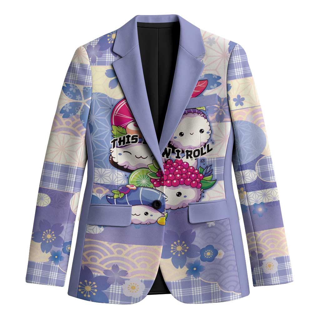 Personalized Japanese Kawaii Sushi Blazer Blue Wagara Palaka This Is How I Roll