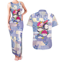 Personalized Japanese Kawaii Sushi Couples Matching Tank Maxi Dress and Hawaiian Shirt Blue Wagara Palaka This Is How I Roll LT9 Blue - Polynesian Pride