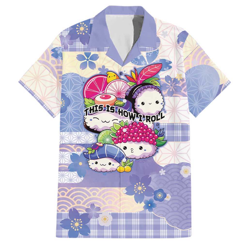 Personalized Japanese Kawaii Sushi Family Matching Mermaid Dress and Hawaiian Shirt Blue Wagara Palaka This Is How I Roll