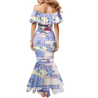 Personalized Japanese Kawaii Sushi Family Matching Mermaid Dress and Hawaiian Shirt Blue Wagara Palaka This Is How I Roll