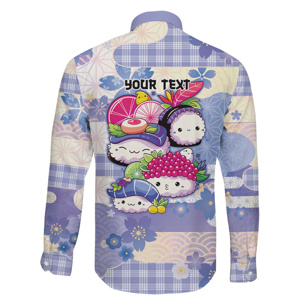 Personalized Japanese Kawaii Sushi Family Matching Puletasi and Hawaiian Shirt Blue Wagara Palaka This Is How I Roll