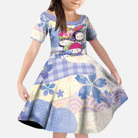 Personalized Japanese Kawaii Sushi Family Matching Tank Maxi Dress and Hawaiian Shirt Blue Wagara Palaka This Is How I Roll