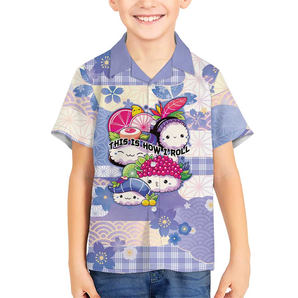 Personalized Japanese Kawaii Sushi Hawaiian Shirt Blue Wagara Palaka This Is How I Roll LT9 - Polynesian Pride