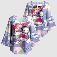 Personalized Japanese Kawaii Sushi Kimono Sleeve Blouse Blue Wagara Palaka This Is How I Roll