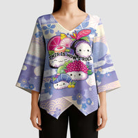 Personalized Japanese Kawaii Sushi Kimono Sleeve Blouse Blue Wagara Palaka This Is How I Roll
