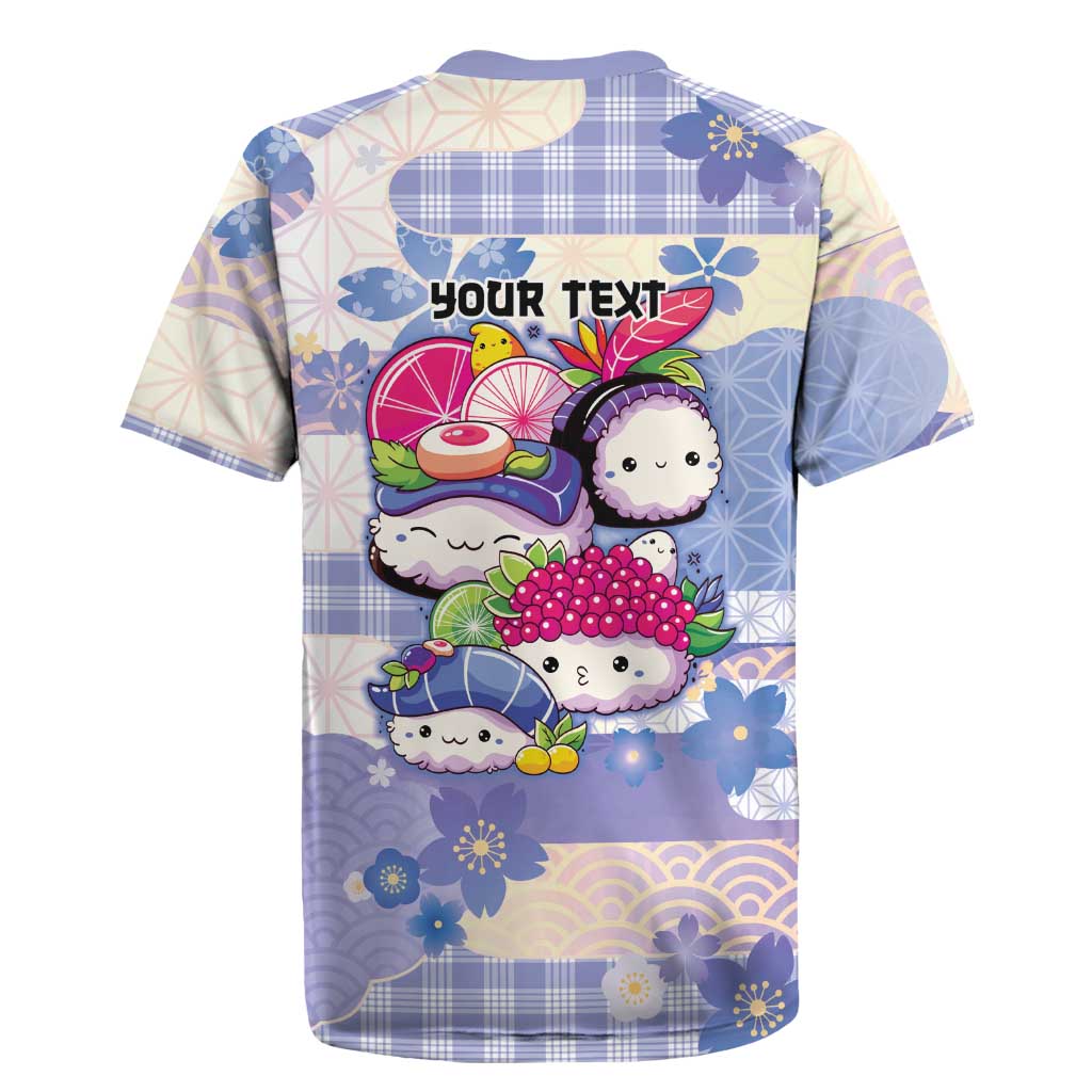 Personalized Japanese Kawaii Sushi Rugby Jersey Blue Wagara Palaka This Is How I Roll